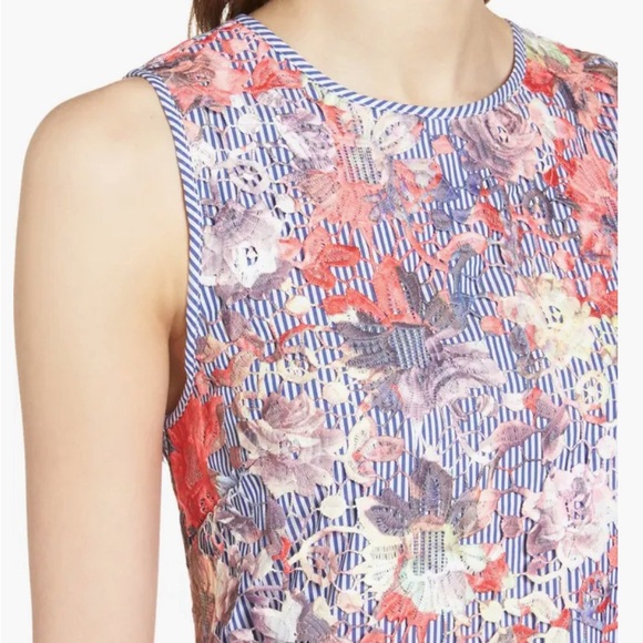 Halogen Lace Pinstripe Tank Dress - Picture 5 of 6